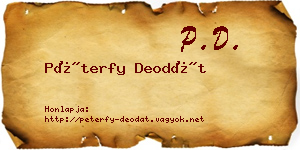 Péterfy Deodát névjegykártya